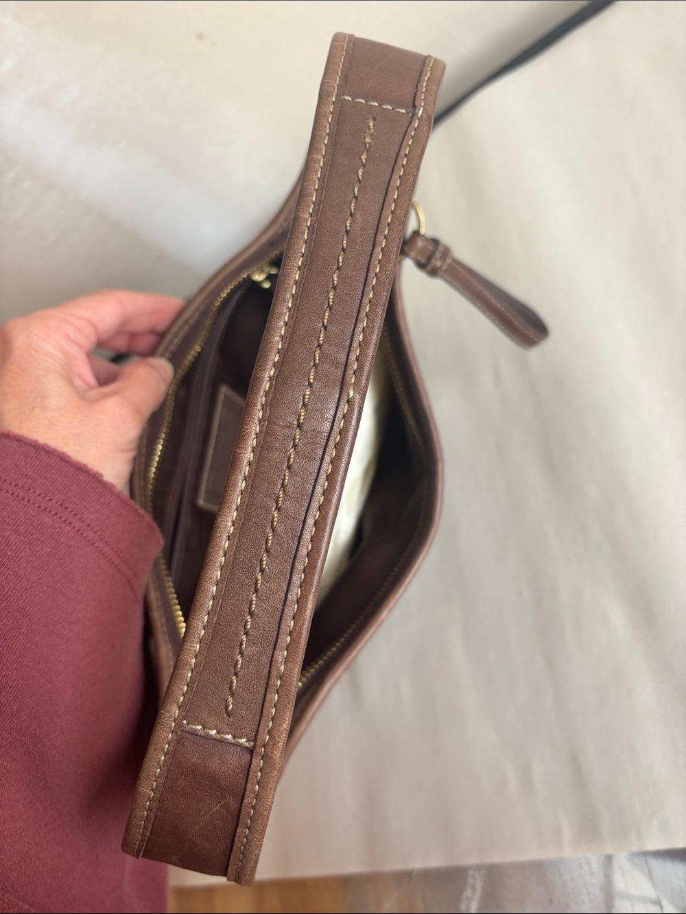 Coach Ergo Brown Leather Shoulder Bag - Picture 13 of 16